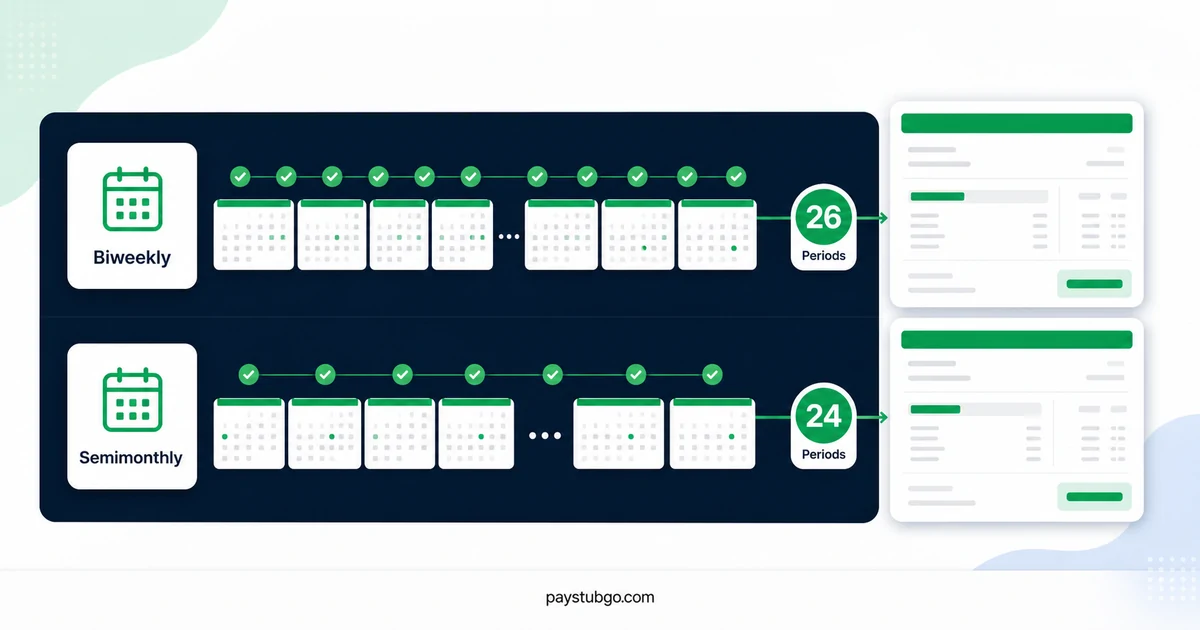 Biweekly vs Semimonthly Paystubs: Key Differences by PayStubGo