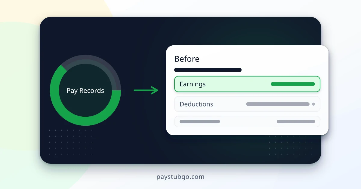 Diagram showing three pathways to obtain free pay statements: employer payroll portals, official government records, and self-prepared documentation.