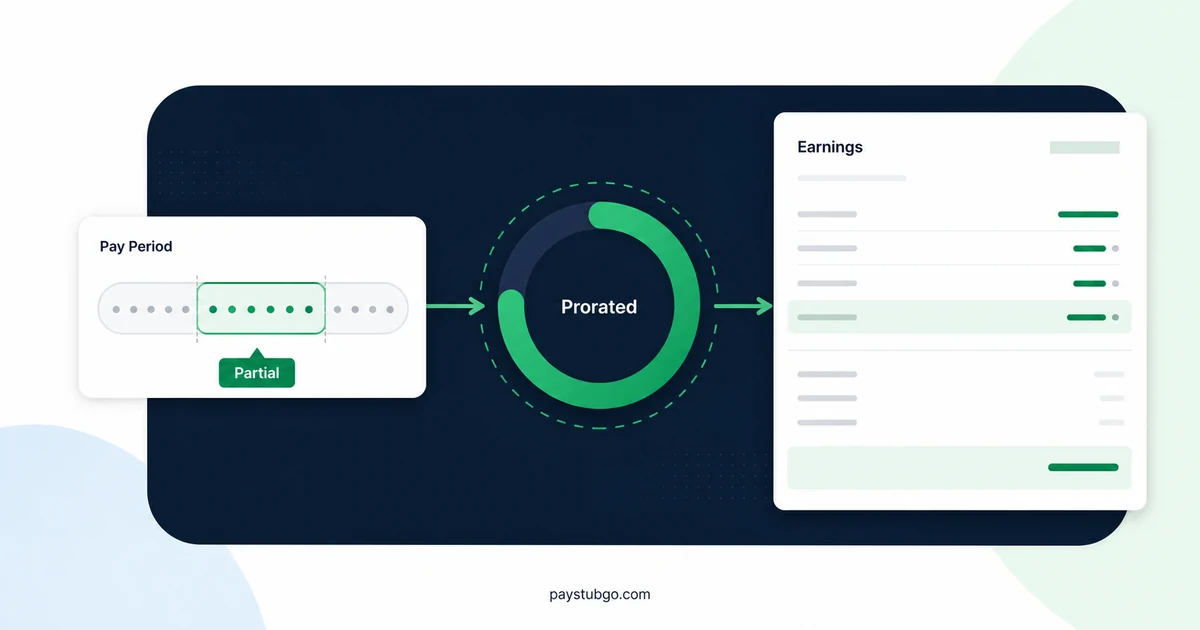 Partial Pay Periods and Prorated Earnings on a Paystub by PayStubGo