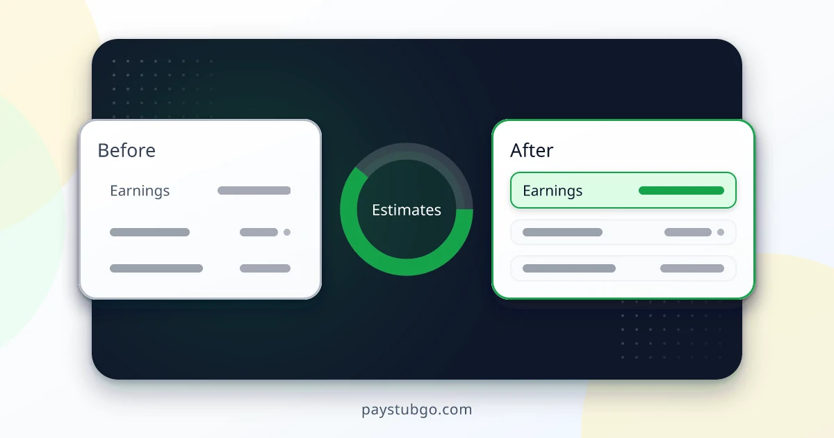 Comparison illustration showing state payroll tax differences and pay statement calculations across Texas, Illinois, and Pennsylvania