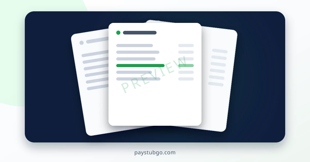 A clear landscape image showing paycheck documents, payroll records, and tax statement folders on an office desk.